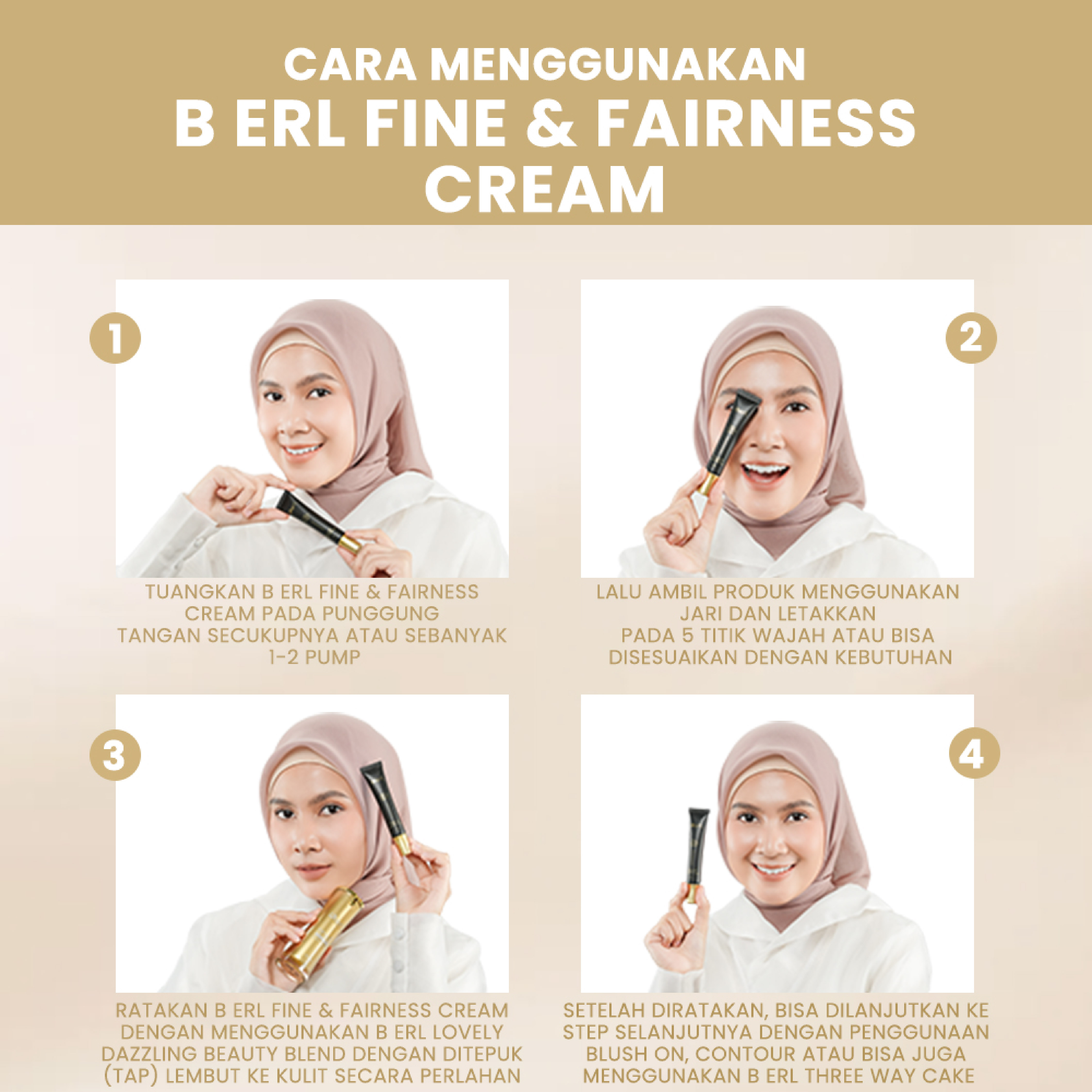 B ERL FINE AND FAIRNESS CREAM TRAVEL SIZE MEDIUM BEIGE 20 ML
